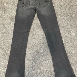 American Eagle Outfitters Dark Gray Flare Jeans